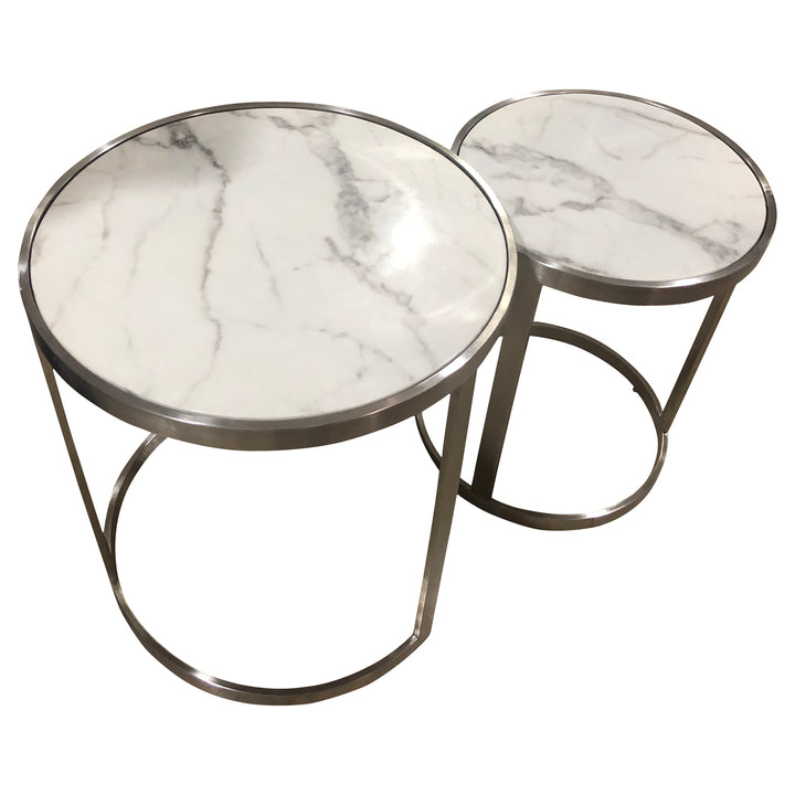 Sterling Side Table Set White - Future Classics Furniture
