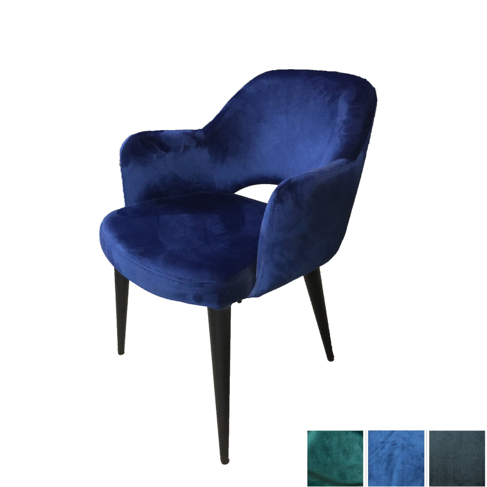 Terrazo Dining Chair Navy Velvet - Future Classics Furniture