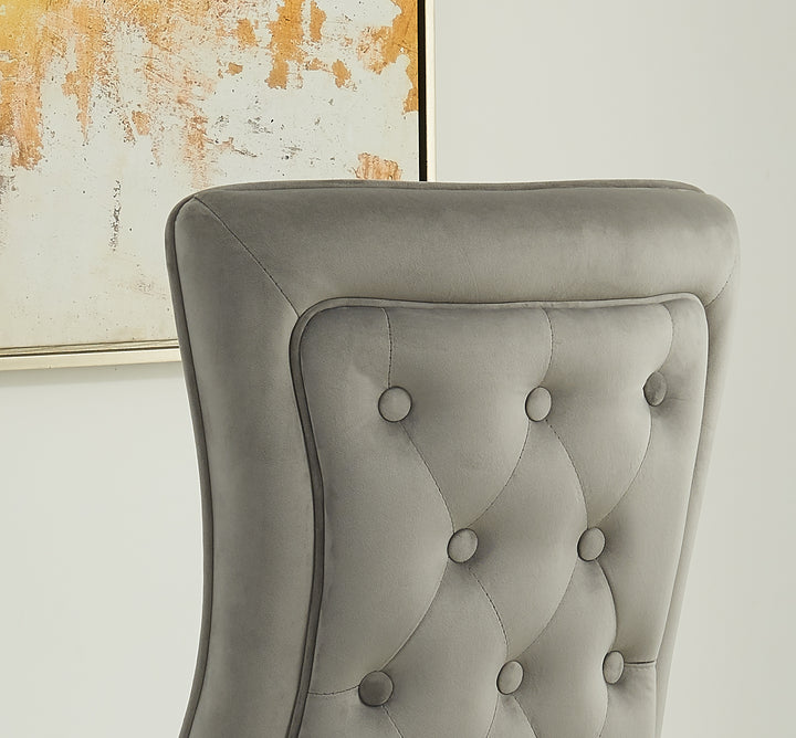 Versailles Chair Grey Silver Legs - Future Classics Furniture