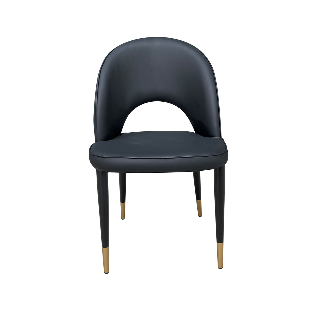 Bourdain Dining Chair Black Leather Look - Future Classics Furniture