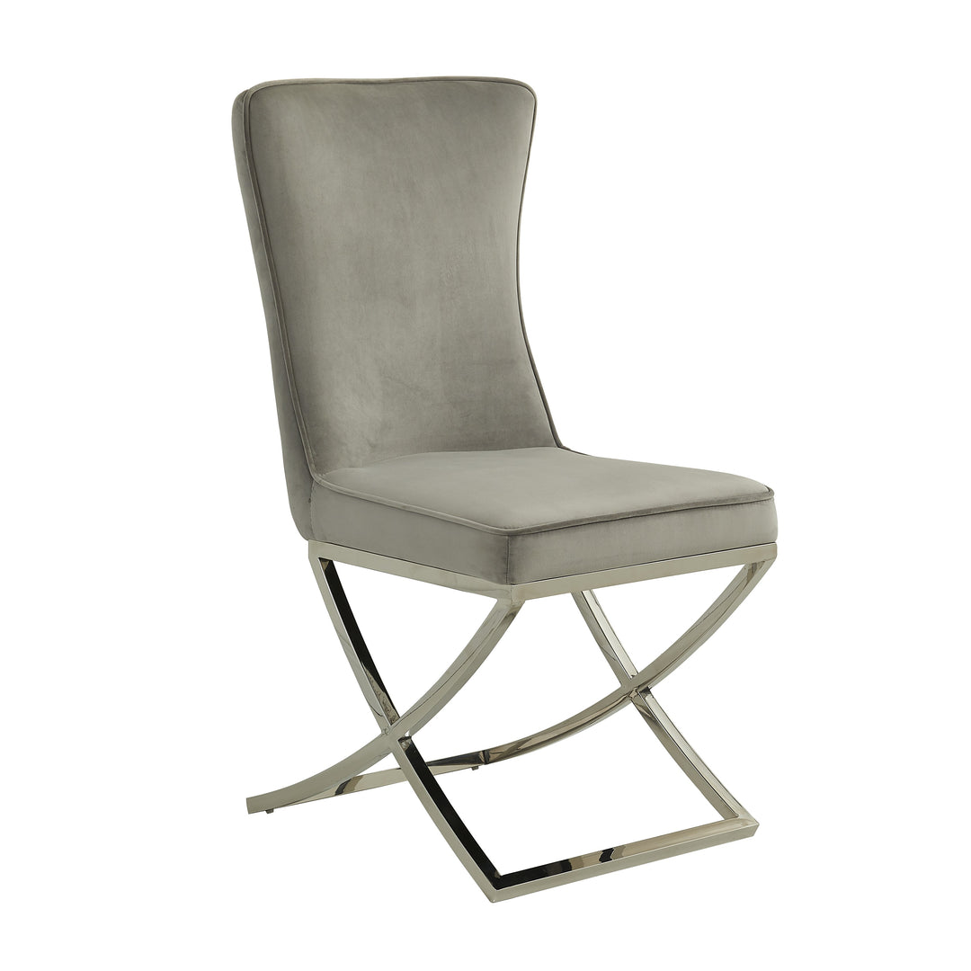 Versailles Chair Grey Silver Legs - Future Classics Furniture