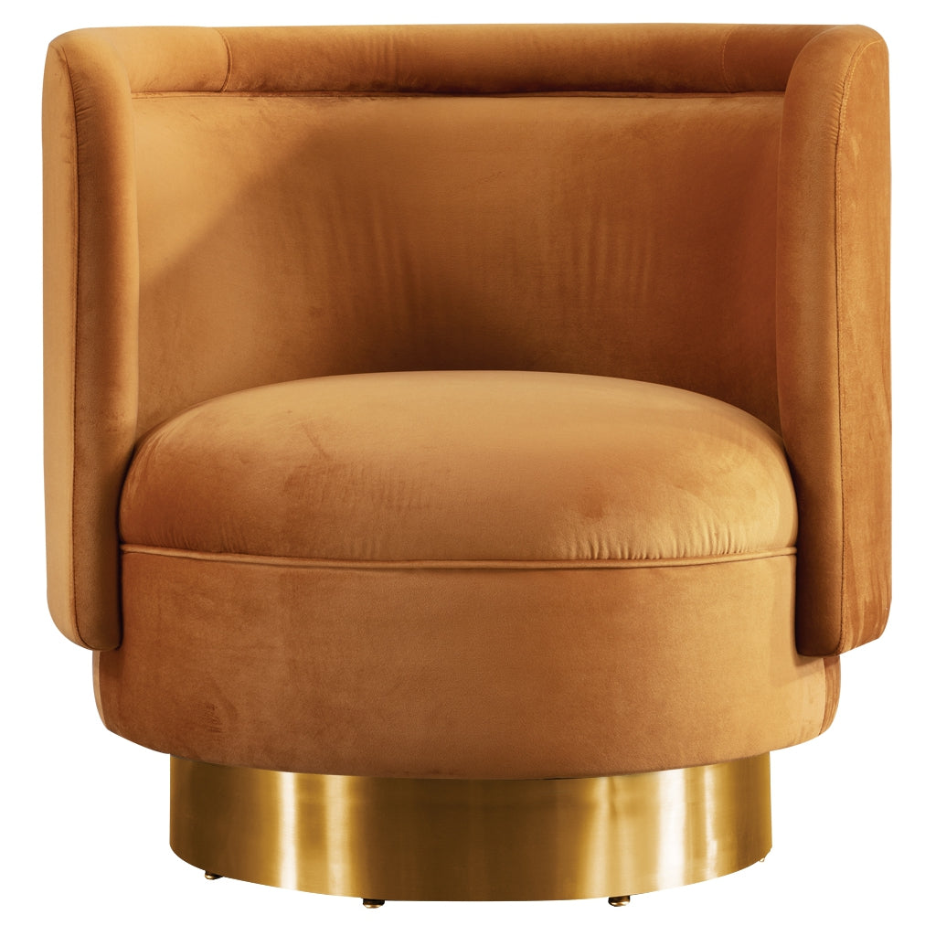 Bismarque Swivel Chair Orange - Future Classics Furniture