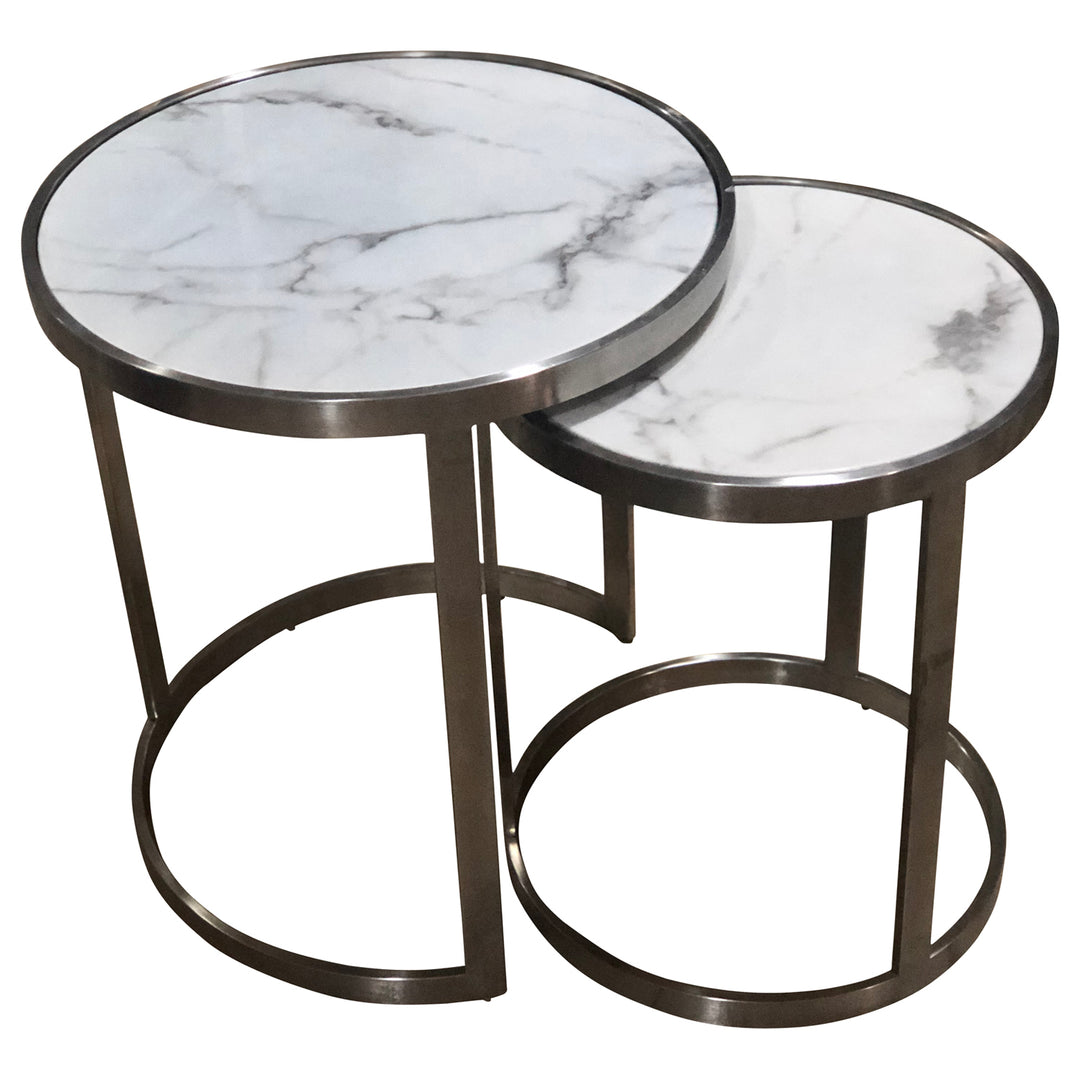 Sterling Side Table Set White - Future Classics Furniture