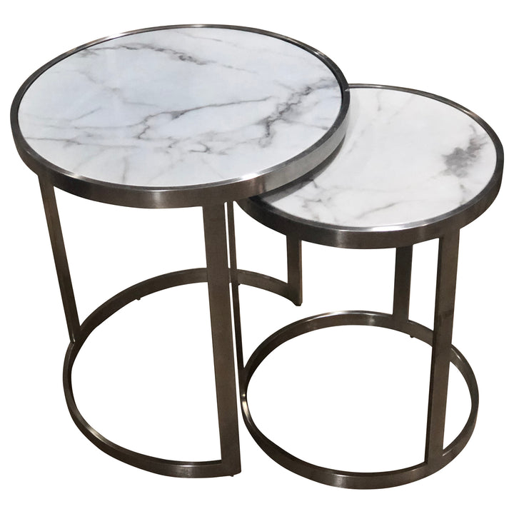 Sterling Side Table Set White - Future Classics Furniture