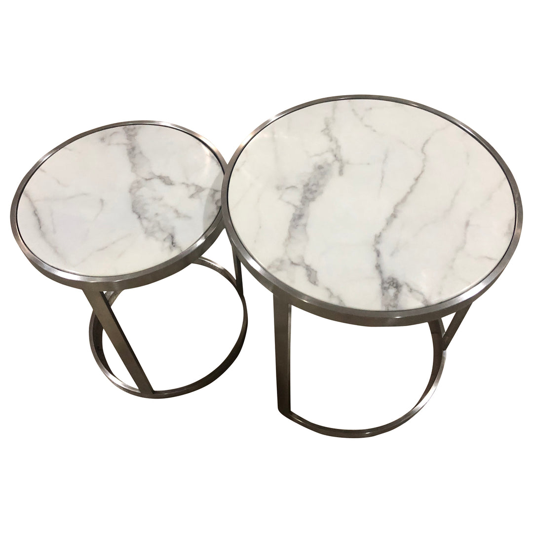 Sterling Side Table Set White - Future Classics Furniture
