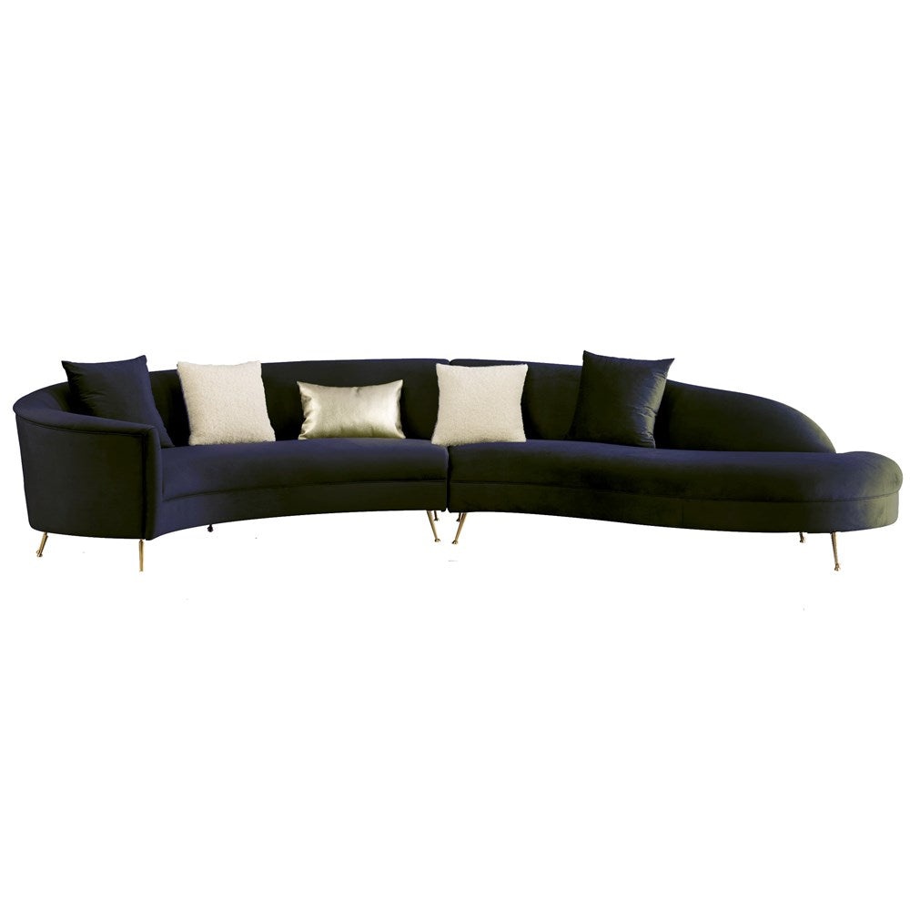 Verde Corner Sofa Black - Future Classics Furniture