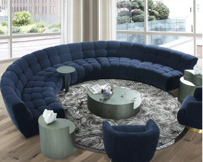 5 piece curved sofa - semi circle in shape