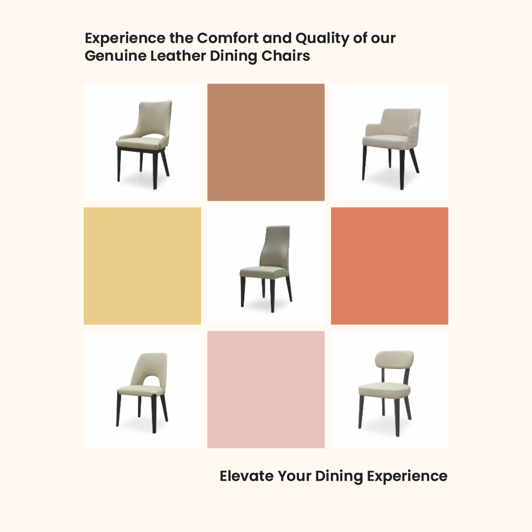 High quality dining chairs - leather & fabric
