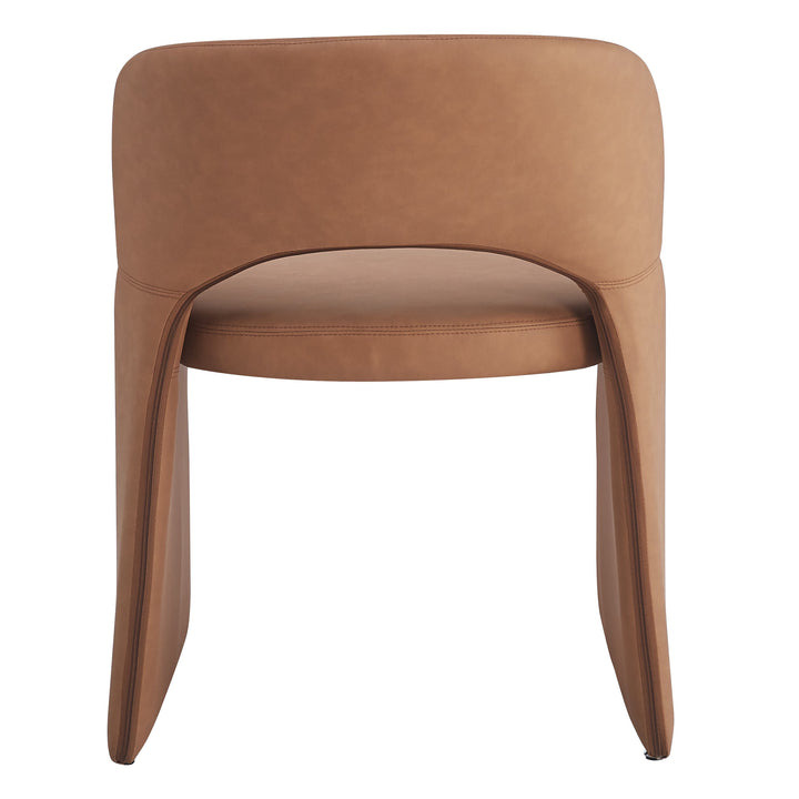 Amelia Dining Chair Tan Leather Look - Future Classics Furniture