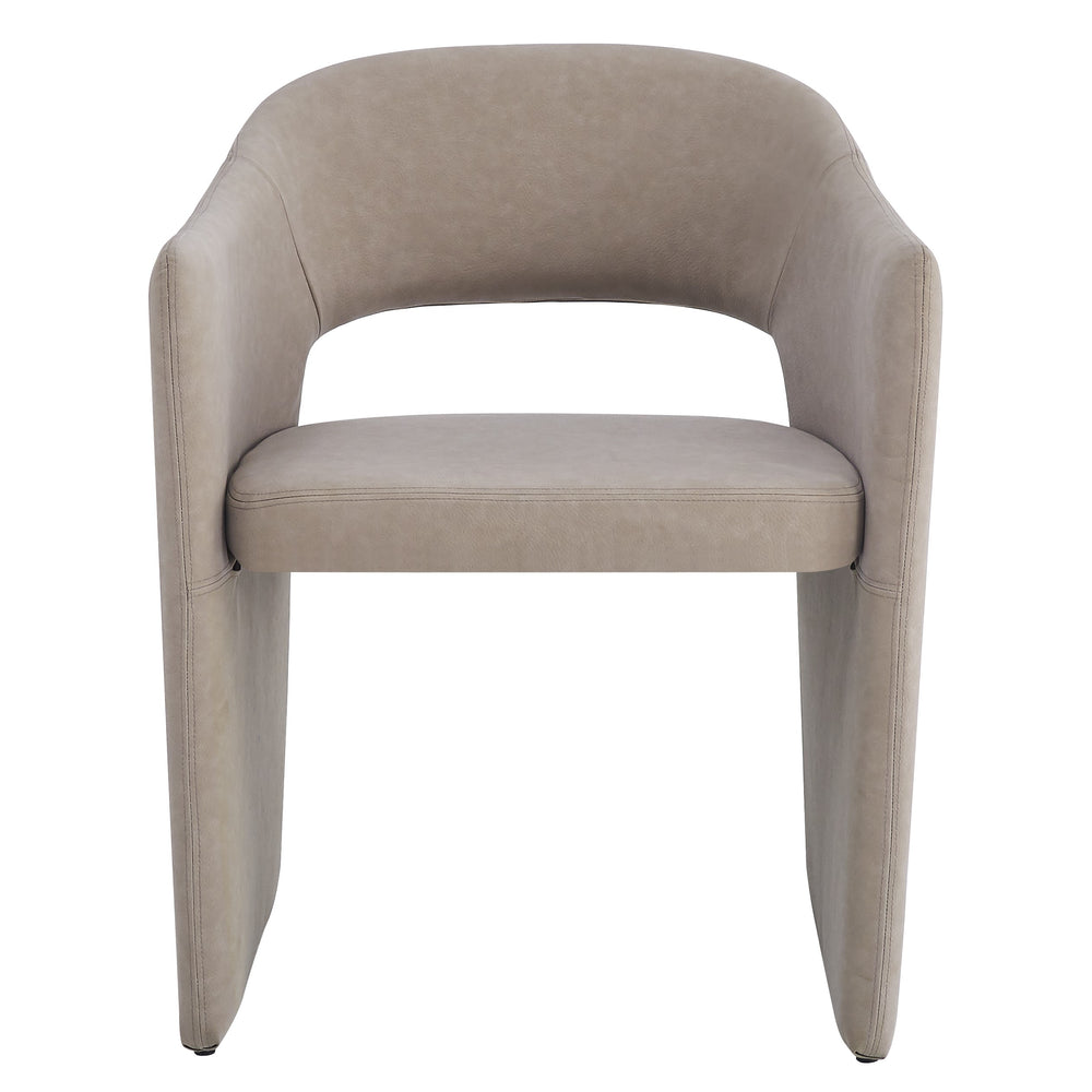 Emilia Dining Chair Mushroom Leather Look - Future Classics Furniture