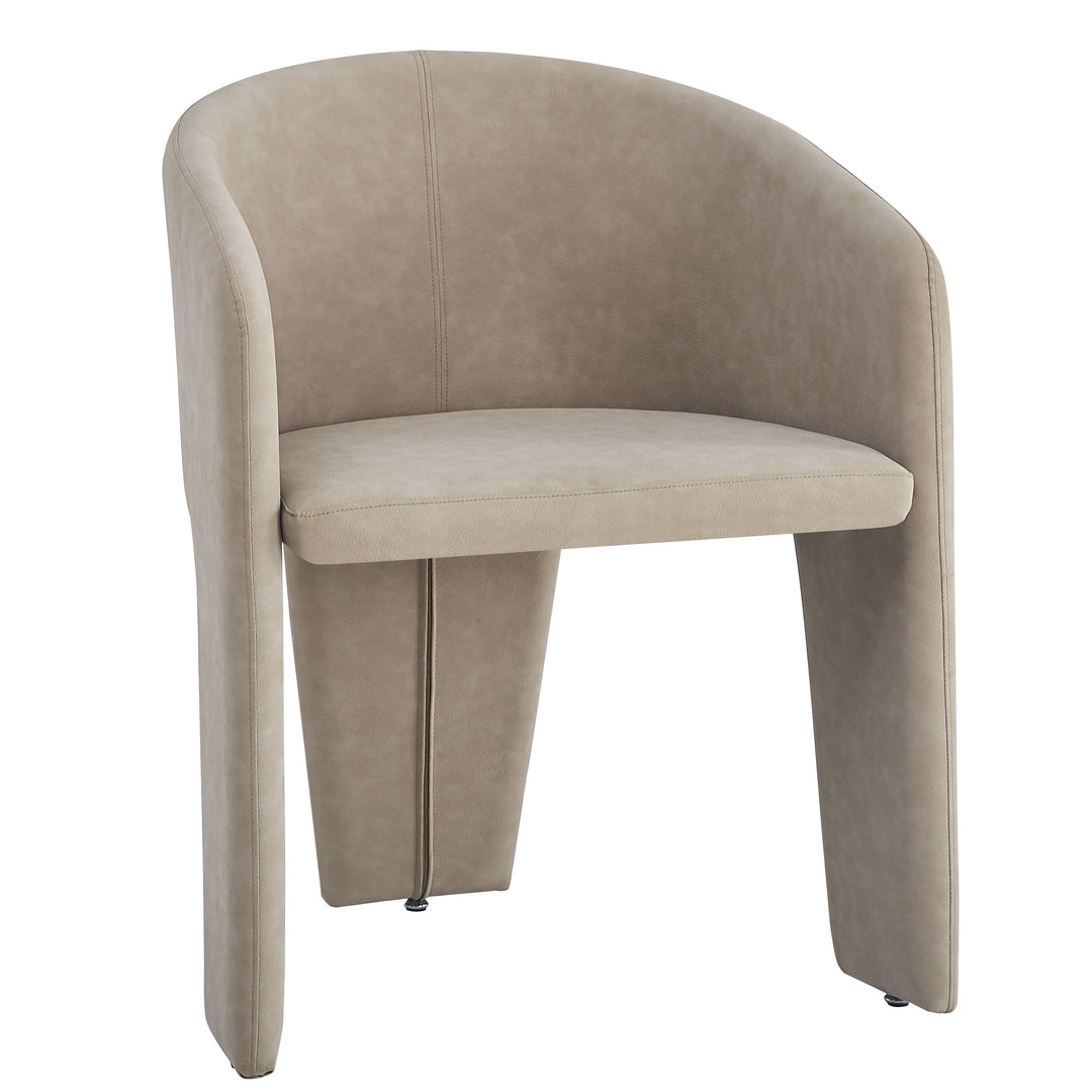 Isabella Dining Chair Mushroom Leather Look - Future Classics Furniture