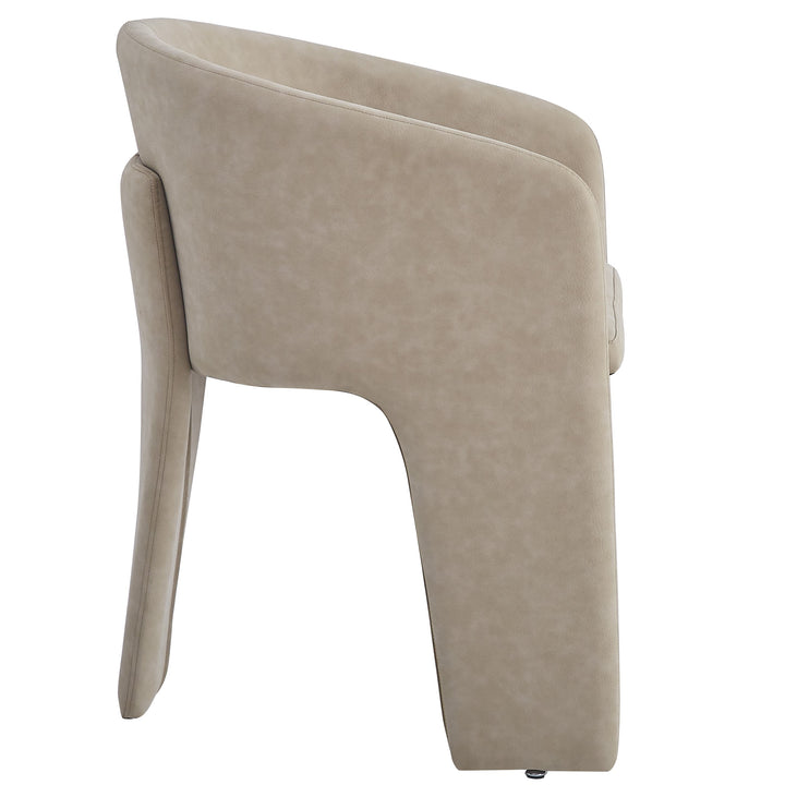 Isabella Dining Chair Mushroom Leather Look - Future Classics Furniture