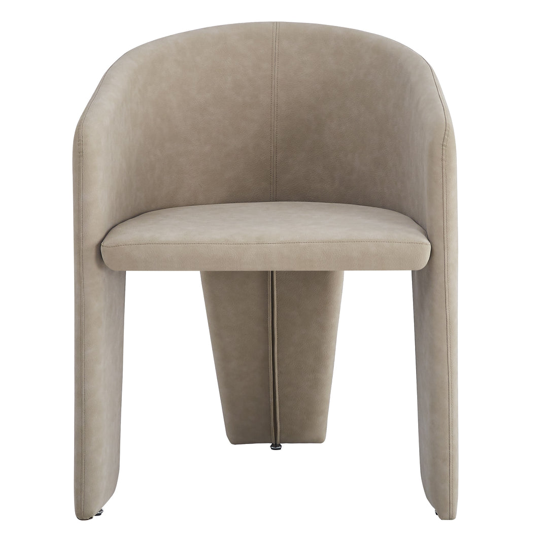 Isabella Dining Chair Mushroom Leather Look - Future Classics Furniture