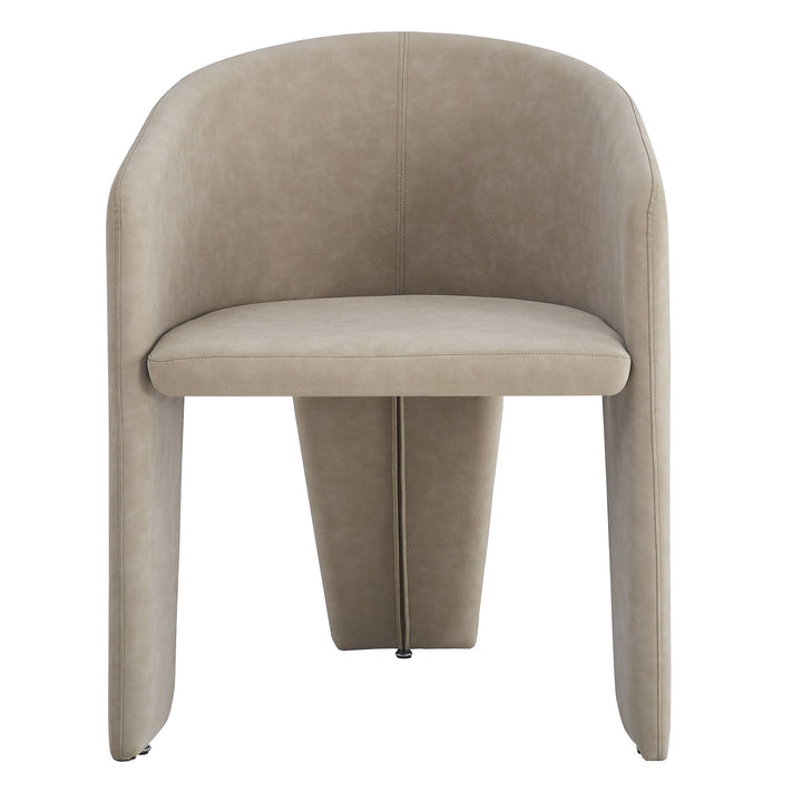 Isabella Dining Chair Mushroom Leather Look - Future Classics Furniture
