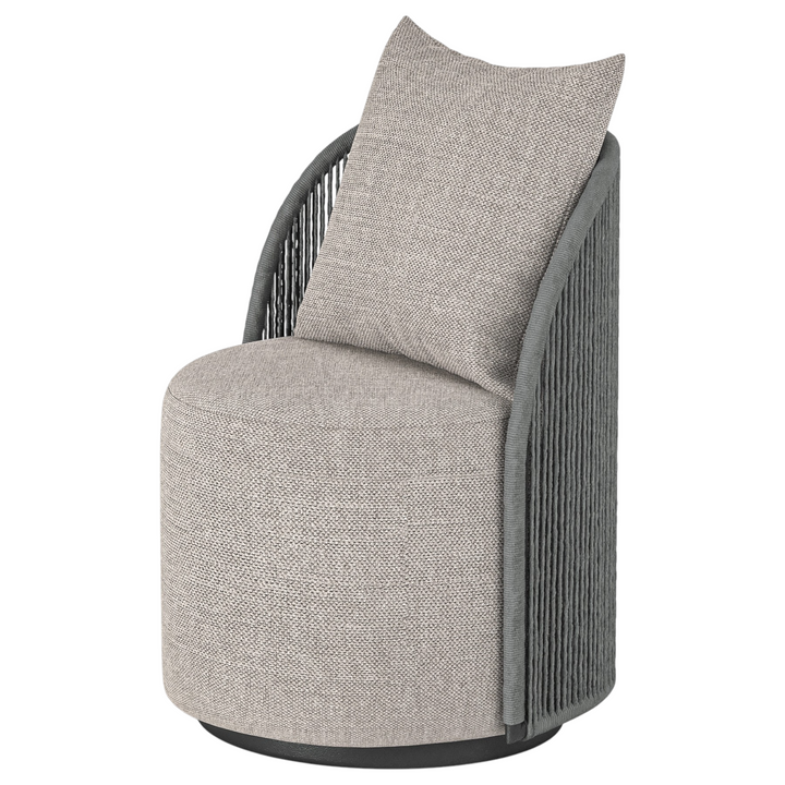 Grey Jardin outdoor dining chair with a modern design, featuring a sturdy frame and comfortable seat for outdoor dining.