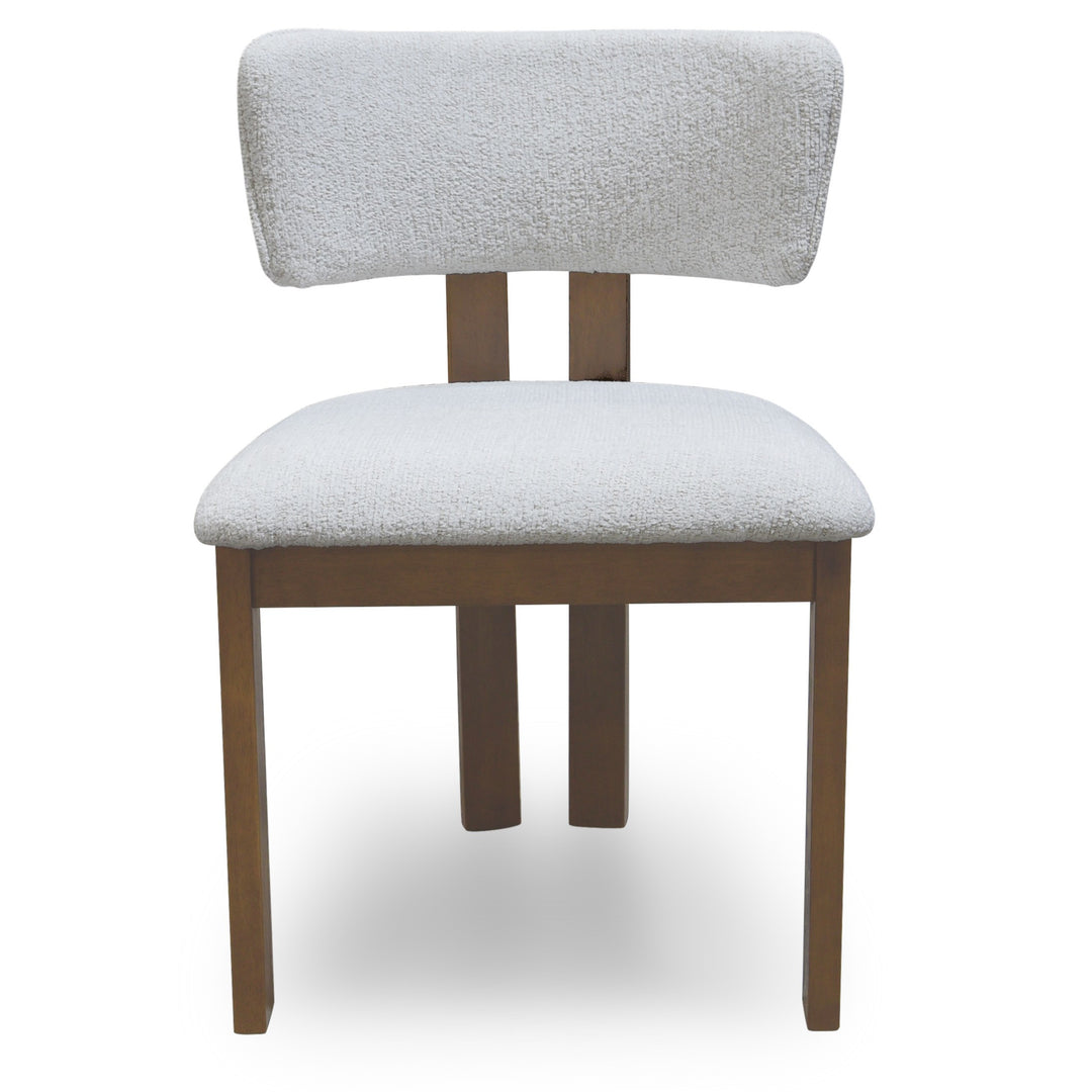 Milanese Walnut Dining Chair Textured Beige - Future Classics Furniture