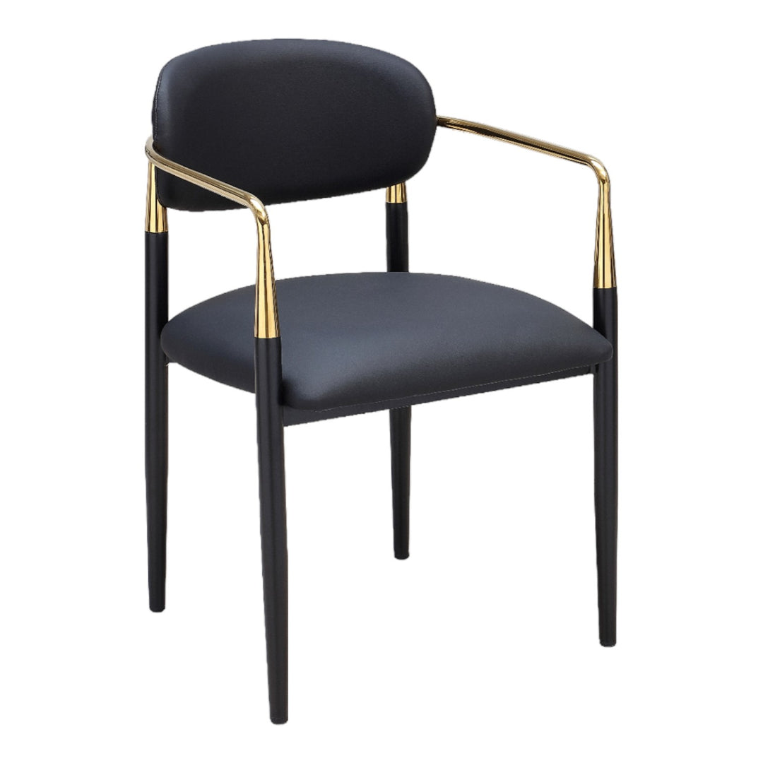 Rhodes Black Vegan Leather Dining Chair - Future Classics Furniture