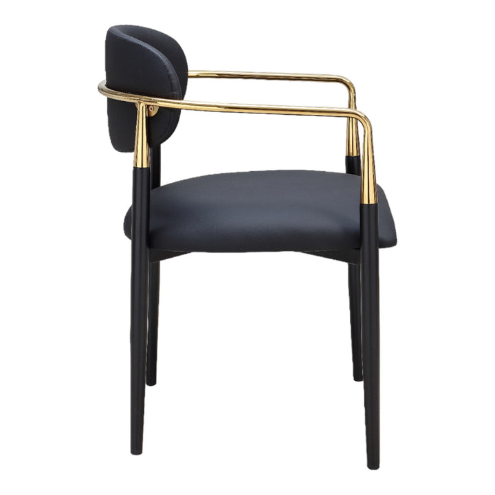 Rhodes Black Vegan Leather Dining Chair - Future Classics Furniture