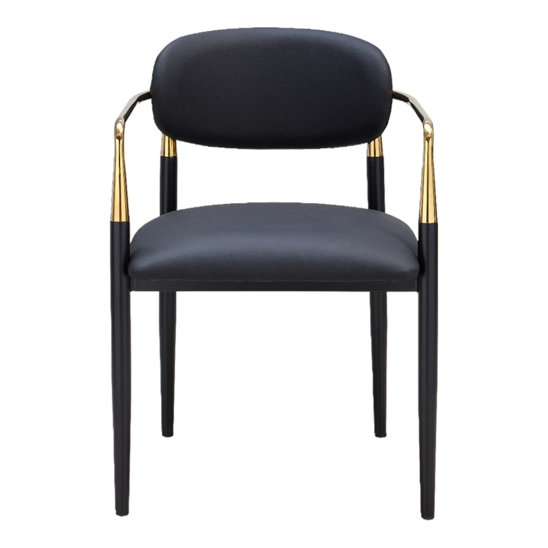Rhodes Black Vegan Leather Dining Chair - Future Classics Furniture
