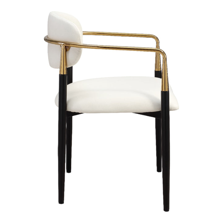 Rhodes White Vegan Leather Dining Chair - Future Classics Furniture