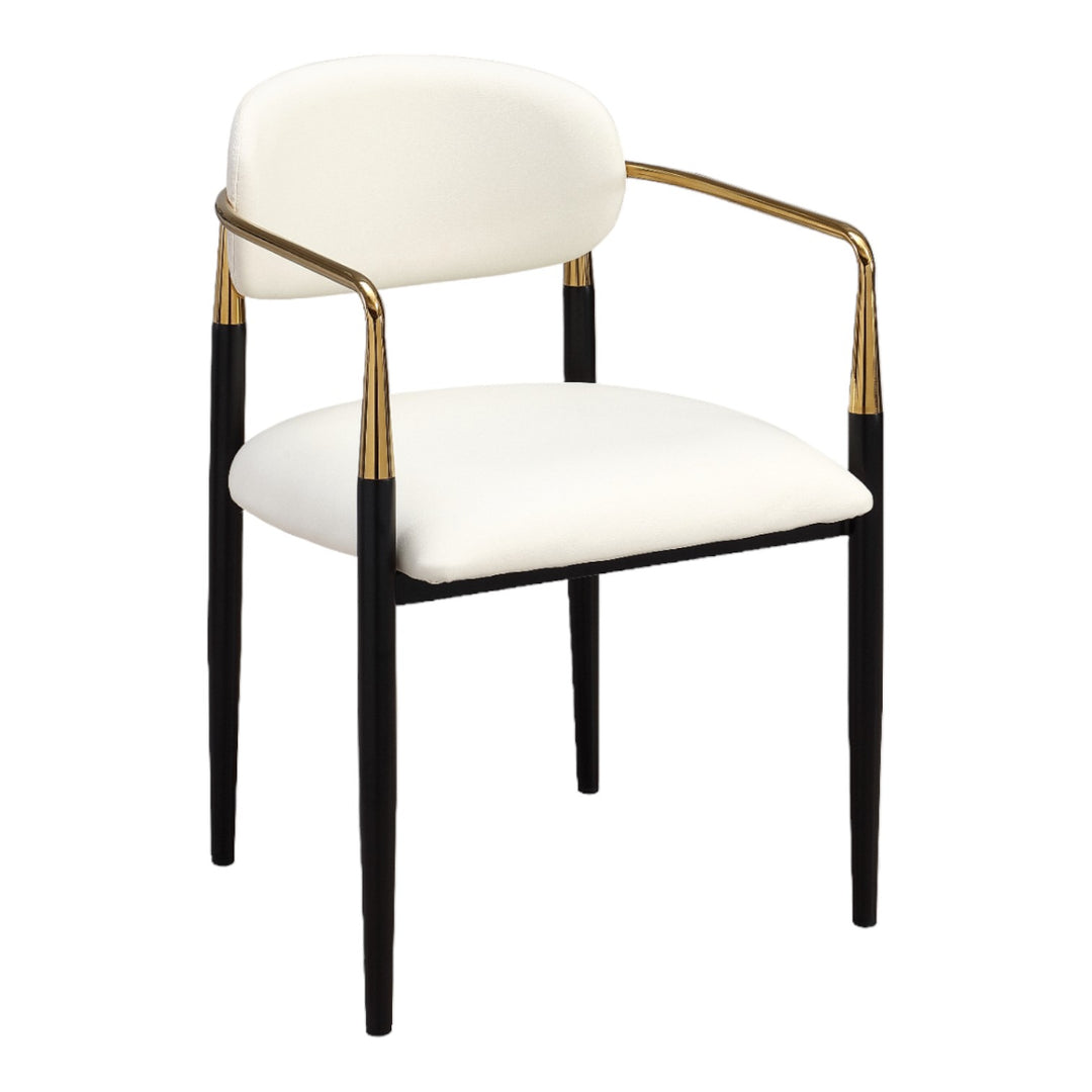 Rhodes White Vegan Leather Dining Chair - Future Classics Furniture
