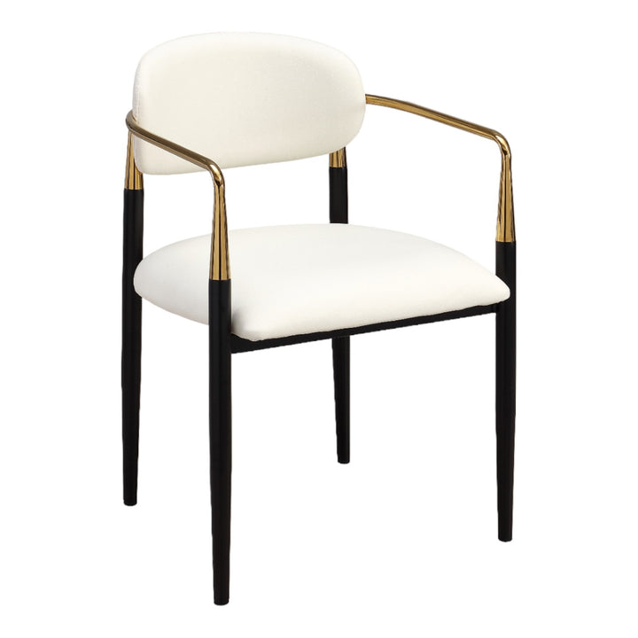 Rhodes White Vegan Leather Dining Chair - Future Classics Furniture