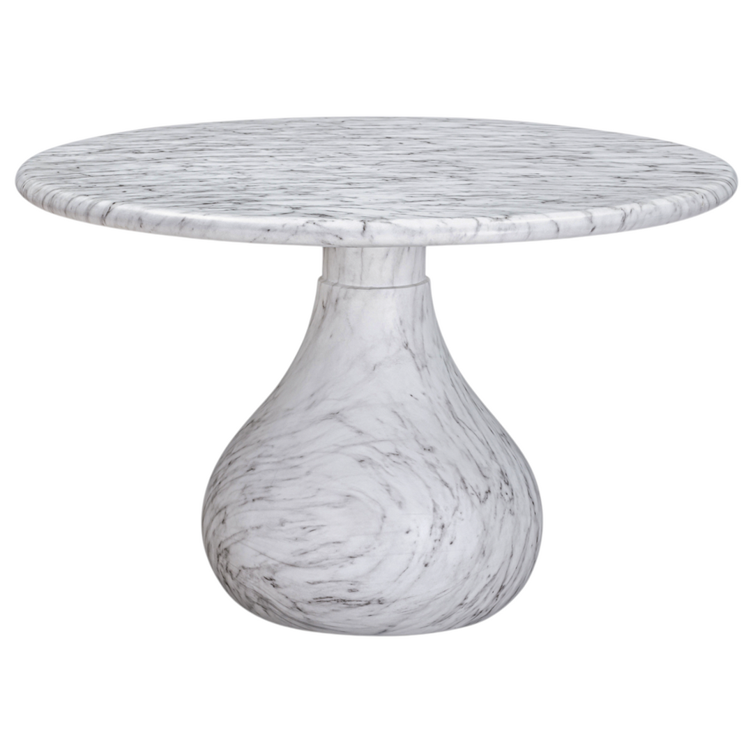 Aqua Round Dining Table Marble Finish - 1.2m - Future Classics Furniture
