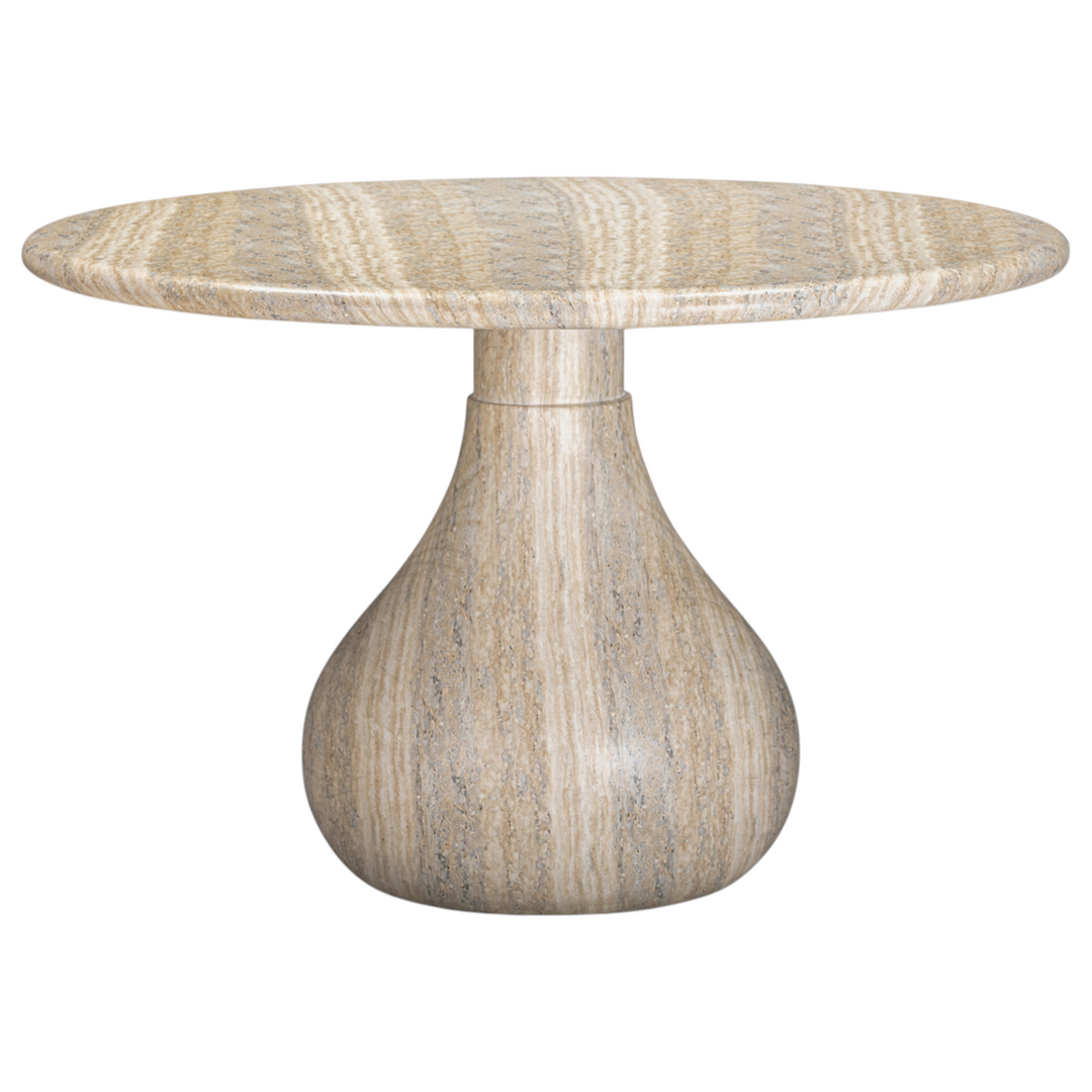 Aqua Round Dining Table Travertine Finish - 1.2m - Future Classics Furniture
