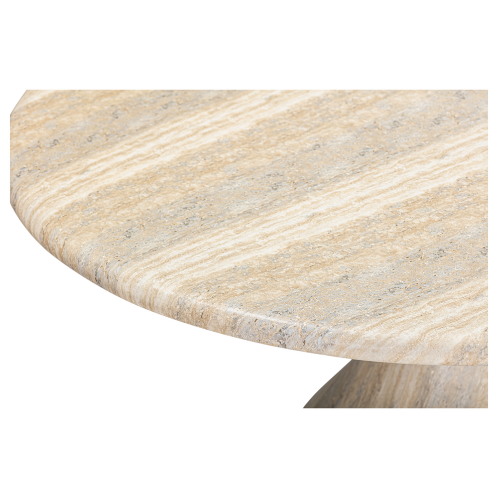 Aqua Round Dining Table Travertine Finish - 1.2m - Future Classics Furniture