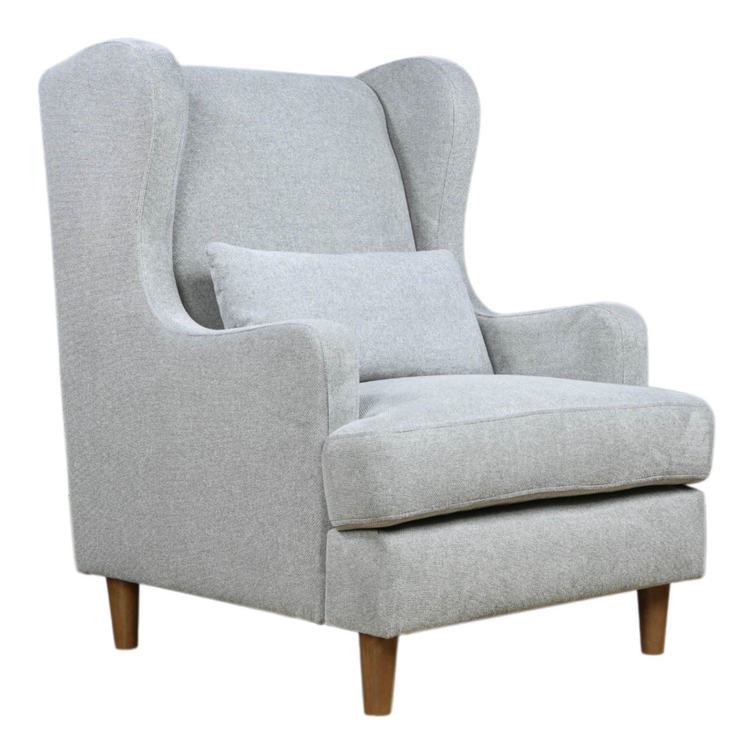 Arm Chair/Occasional Chair (Light Grey Fabric) - Monarchy