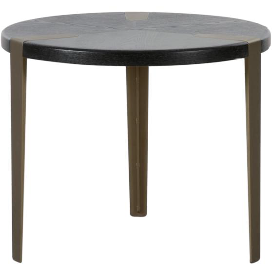 Side Table (Black Wood/Gold) Levante