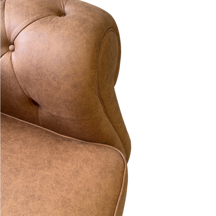 Kensington 3 Seater Sofa Tan Leather Look - Future Classics Furniture