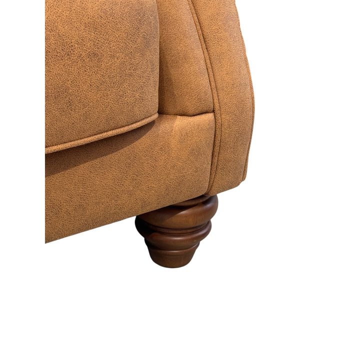 Kensington 3 Seater Sofa Tan Leather Look - Future Classics Furniture