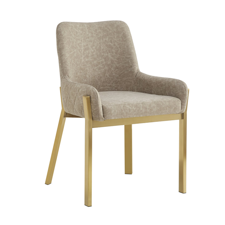 Mateo Dining Chair Mushroom Leather Look