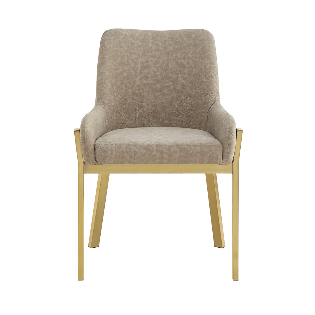 Mateo Dining Chair Mushroom Leather Look