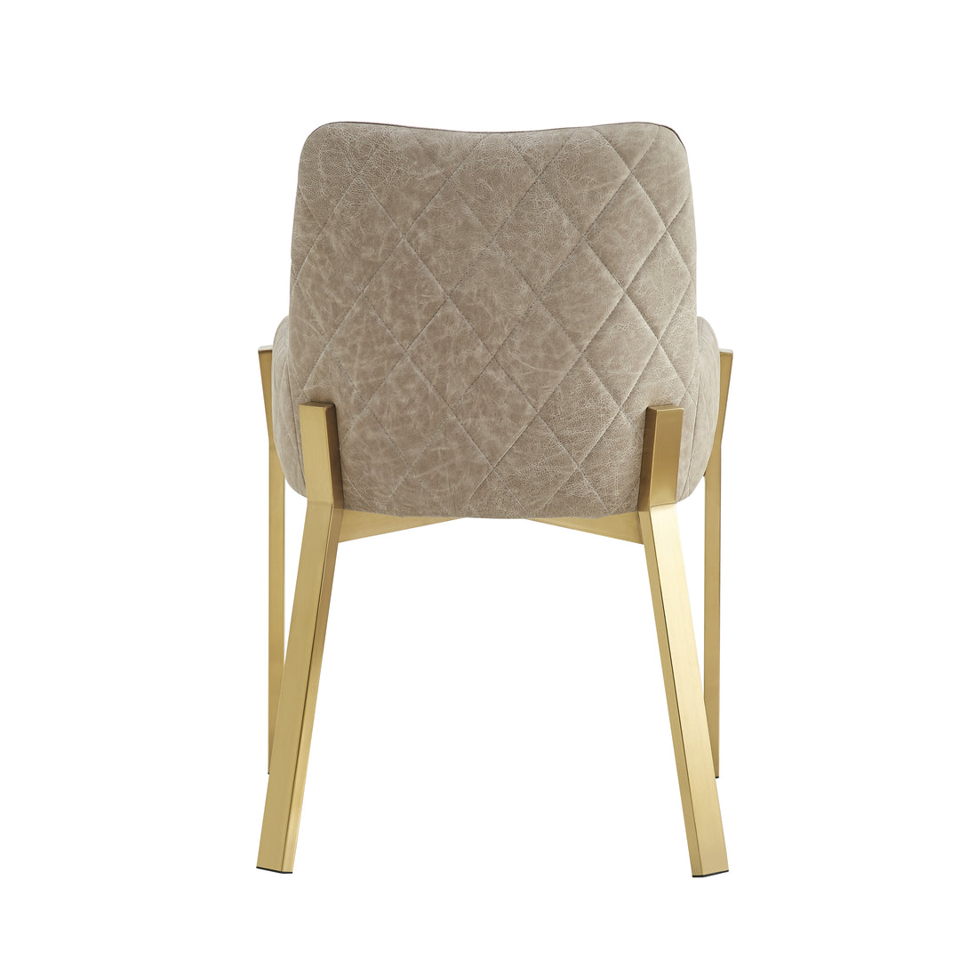 Mateo Dining Chair Mushroom Leather Look