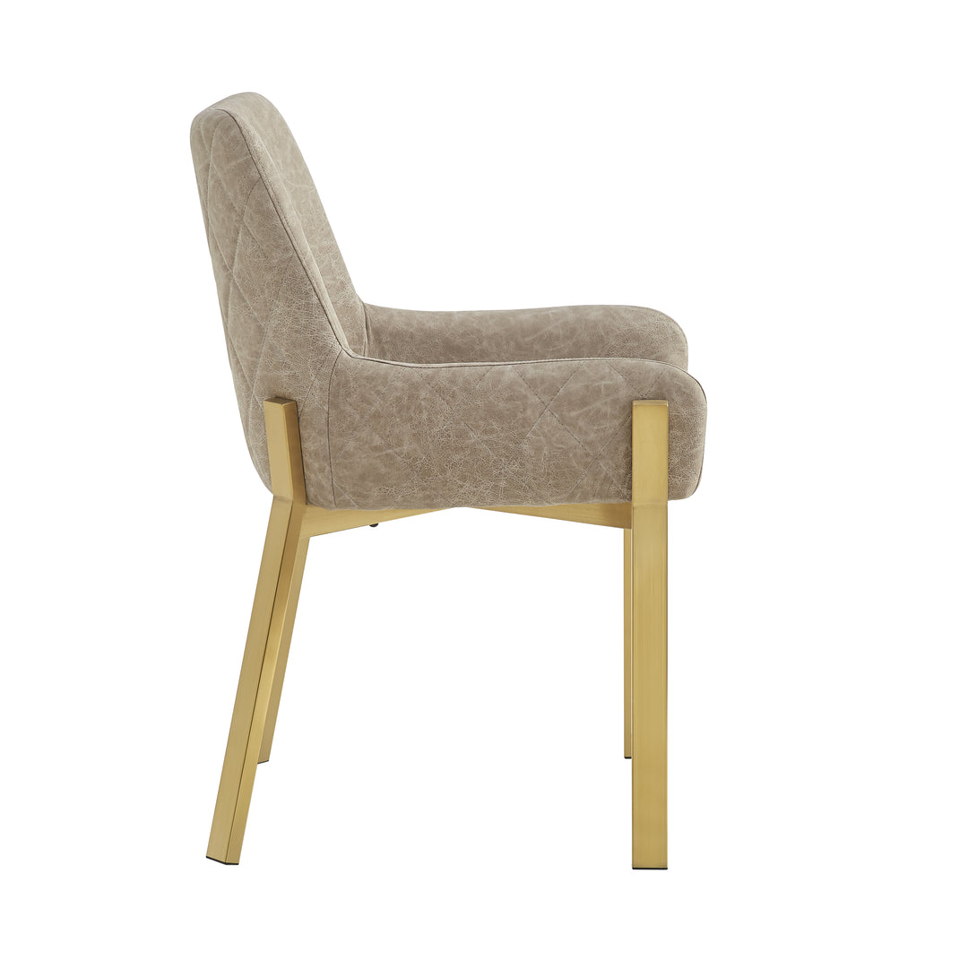 Mateo Dining Chair Mushroom Leather Look