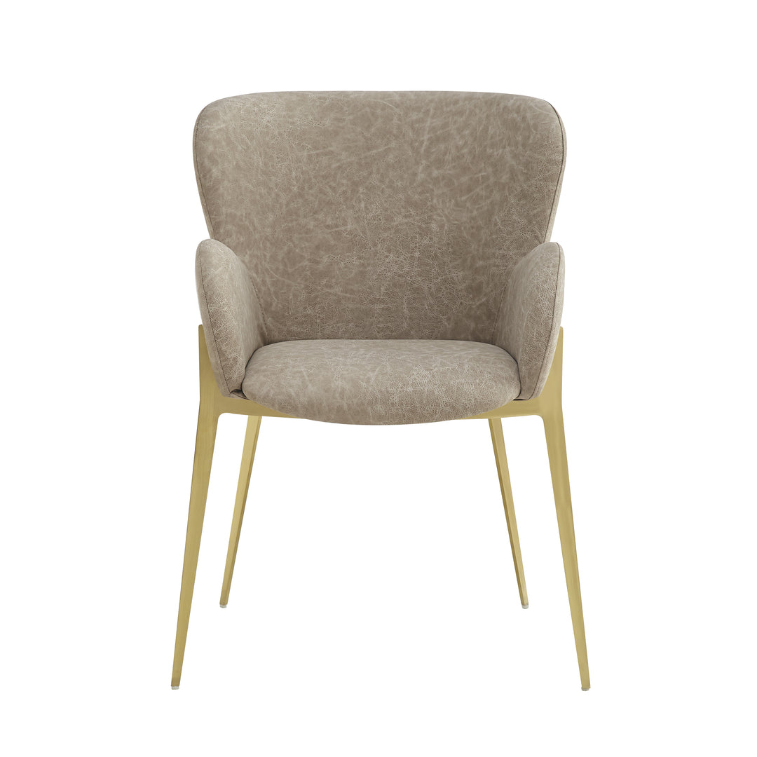Lucia Dining Chair Mushroom Leather Look