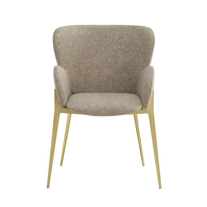 Lucia Dining Chair Mushroom Leather Look