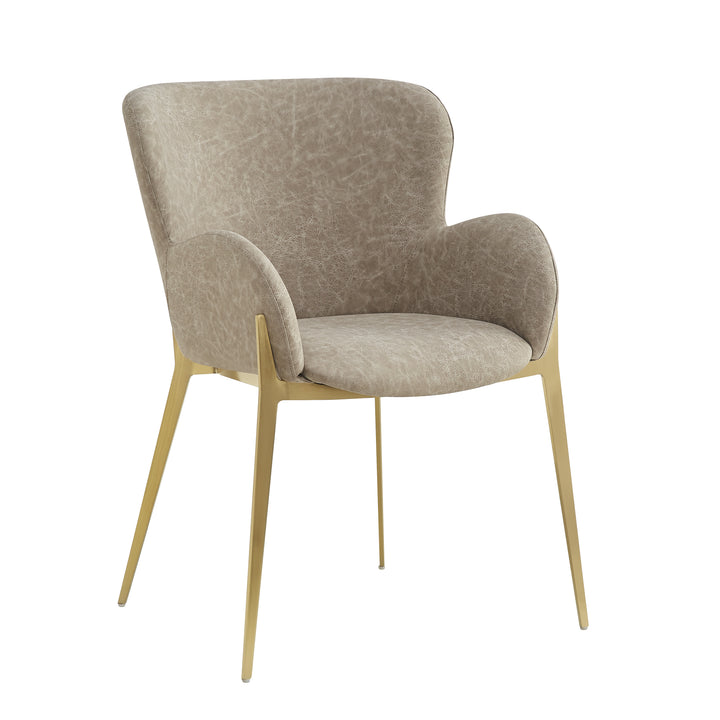 Lucia Dining Chair Mushroom Leather Look