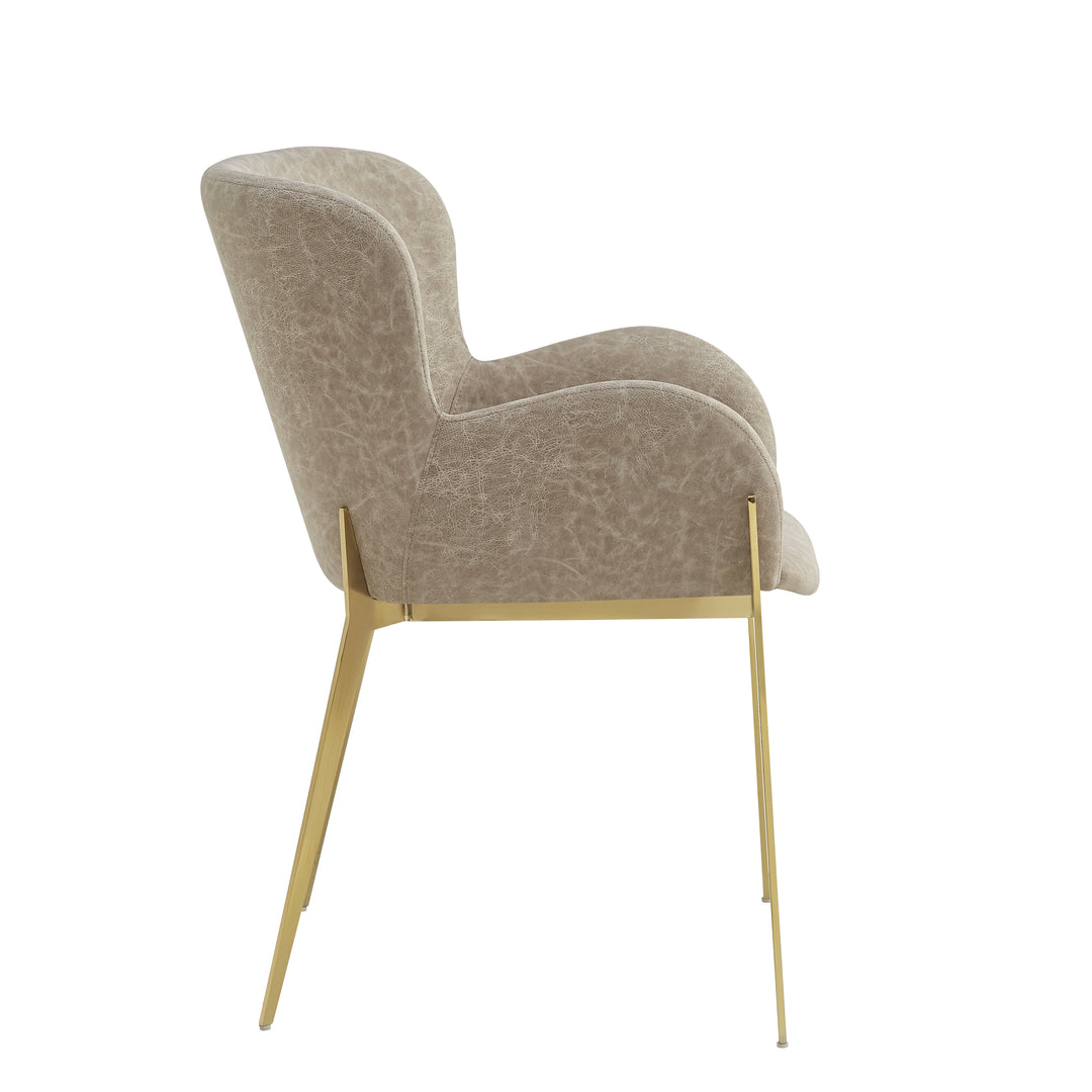Lucia Dining Chair Mushroom Leather Look