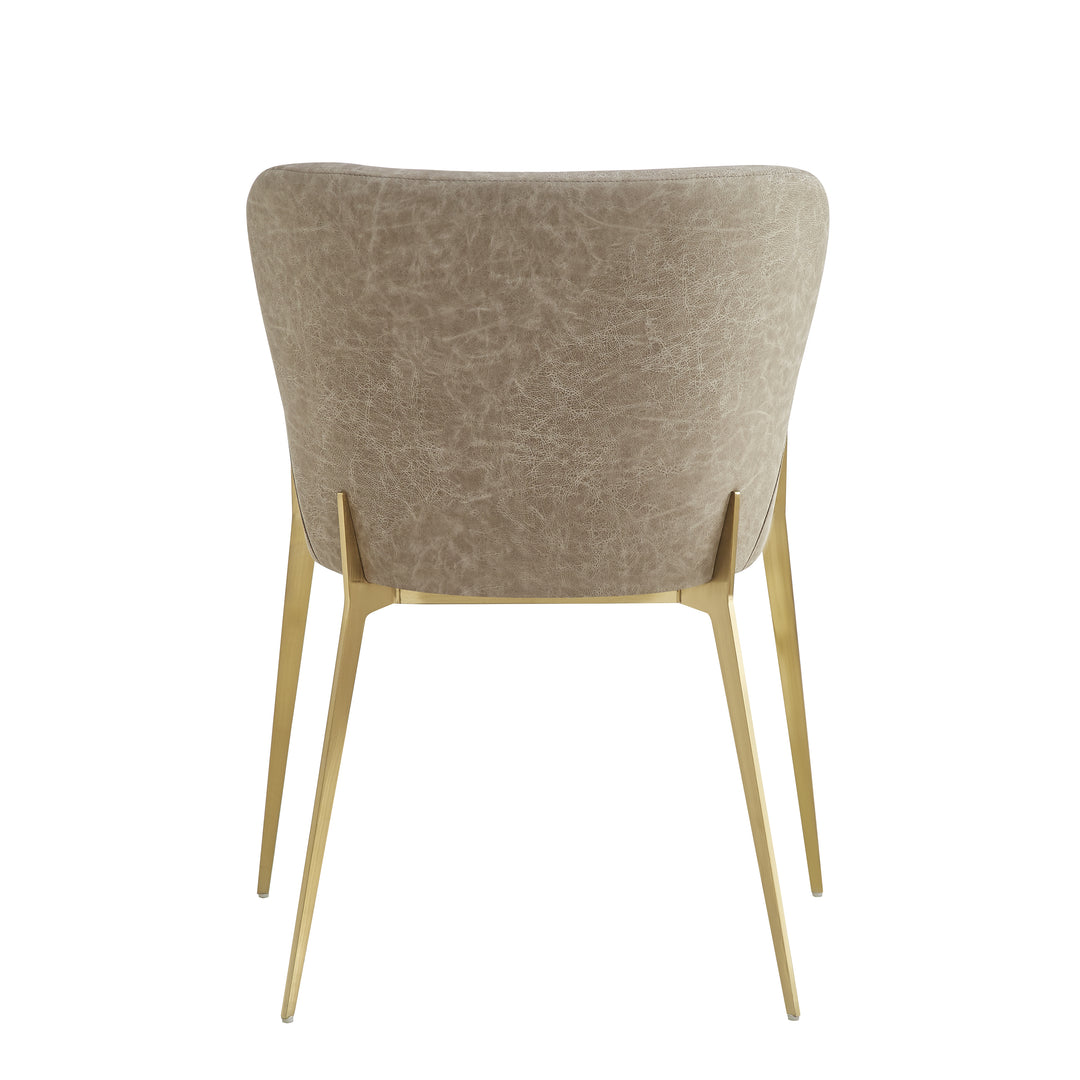 Lucia Dining Chair Mushroom Leather Look