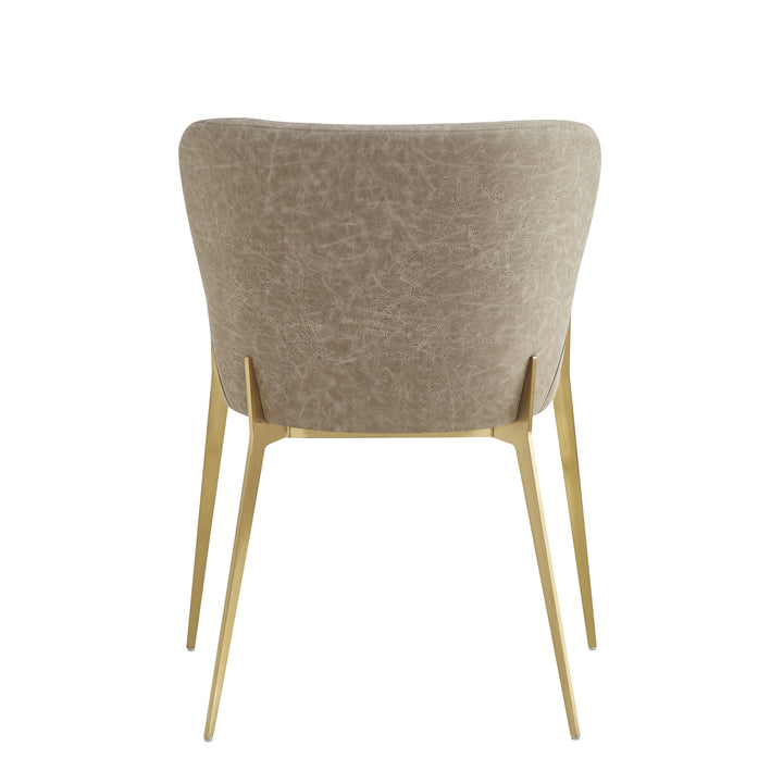 Lucia Dining Chair Mushroom Leather Look