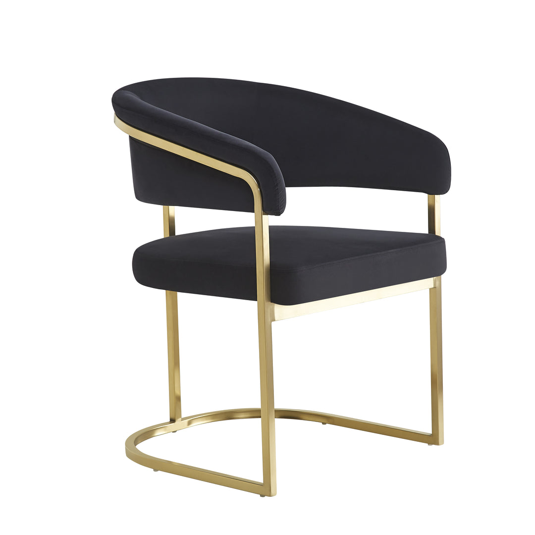 Gianna Dining Chair Black Velvet