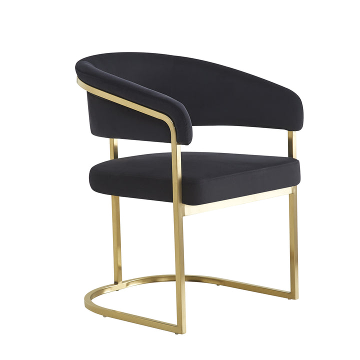 Gianna Dining Chair Black Velvet