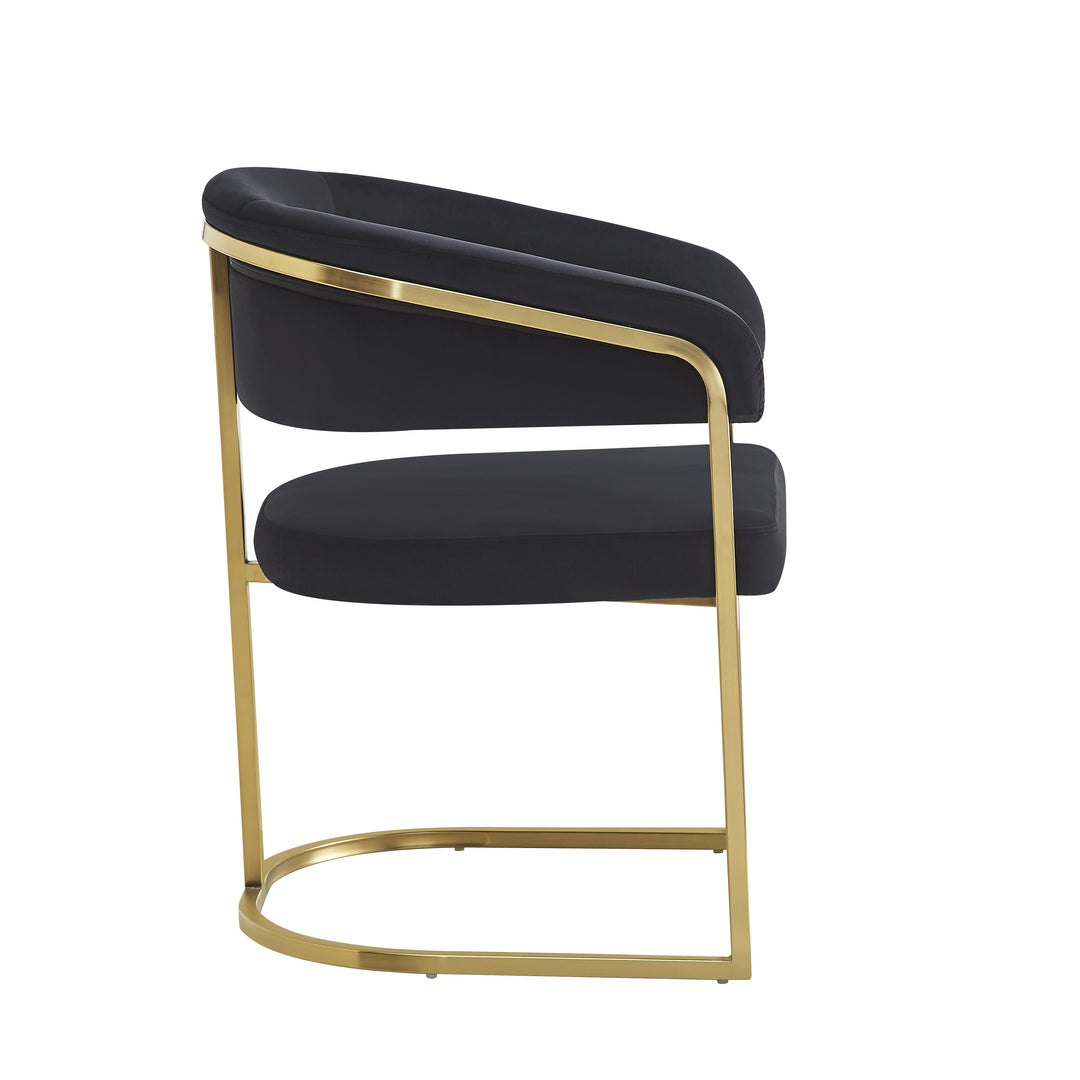 Gianna Dining Chair Black Velvet