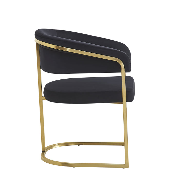 Gianna Dining Chair Black Velvet