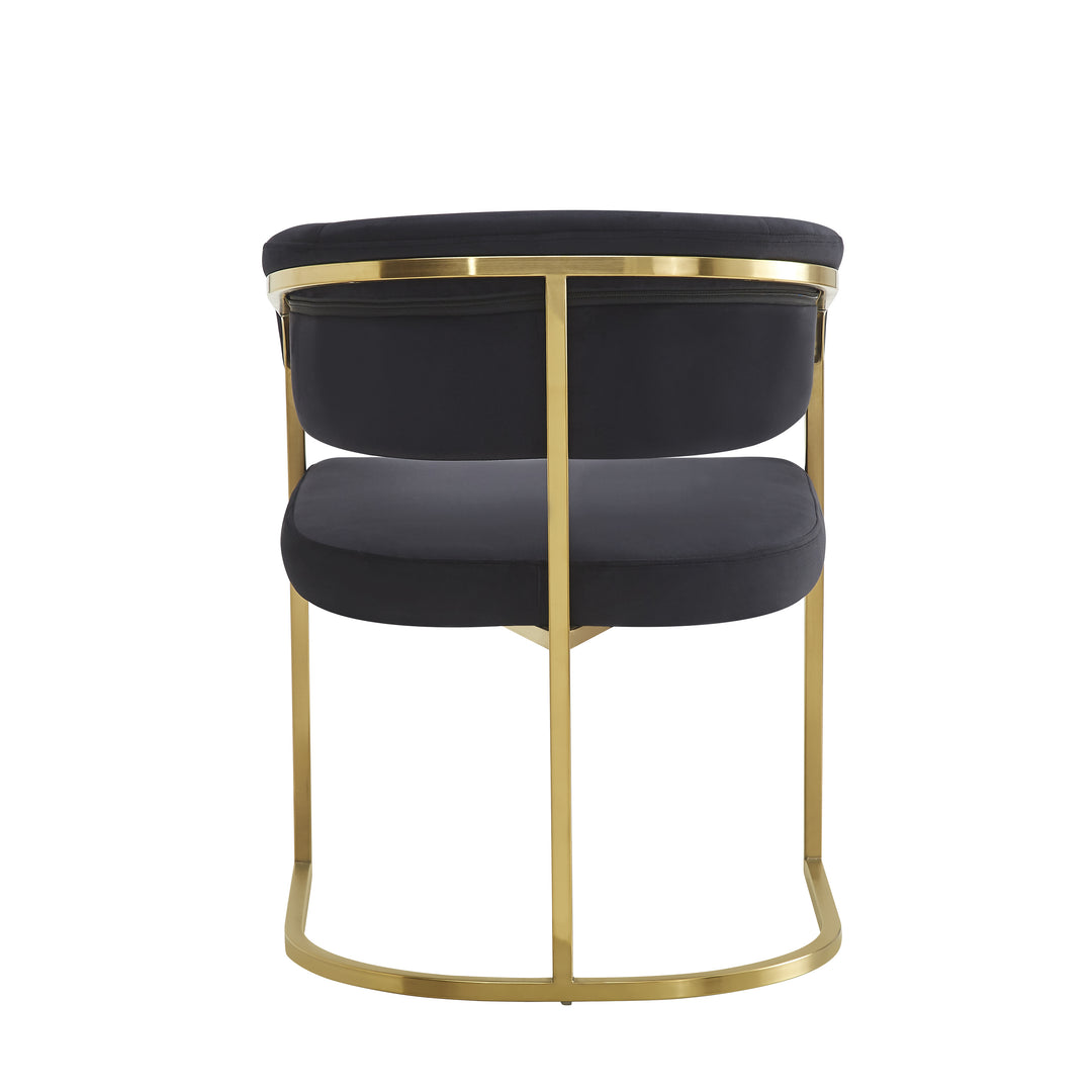 Gianna Dining Chair Black Velvet