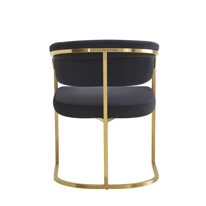 Gianna Dining Chair Black Velvet