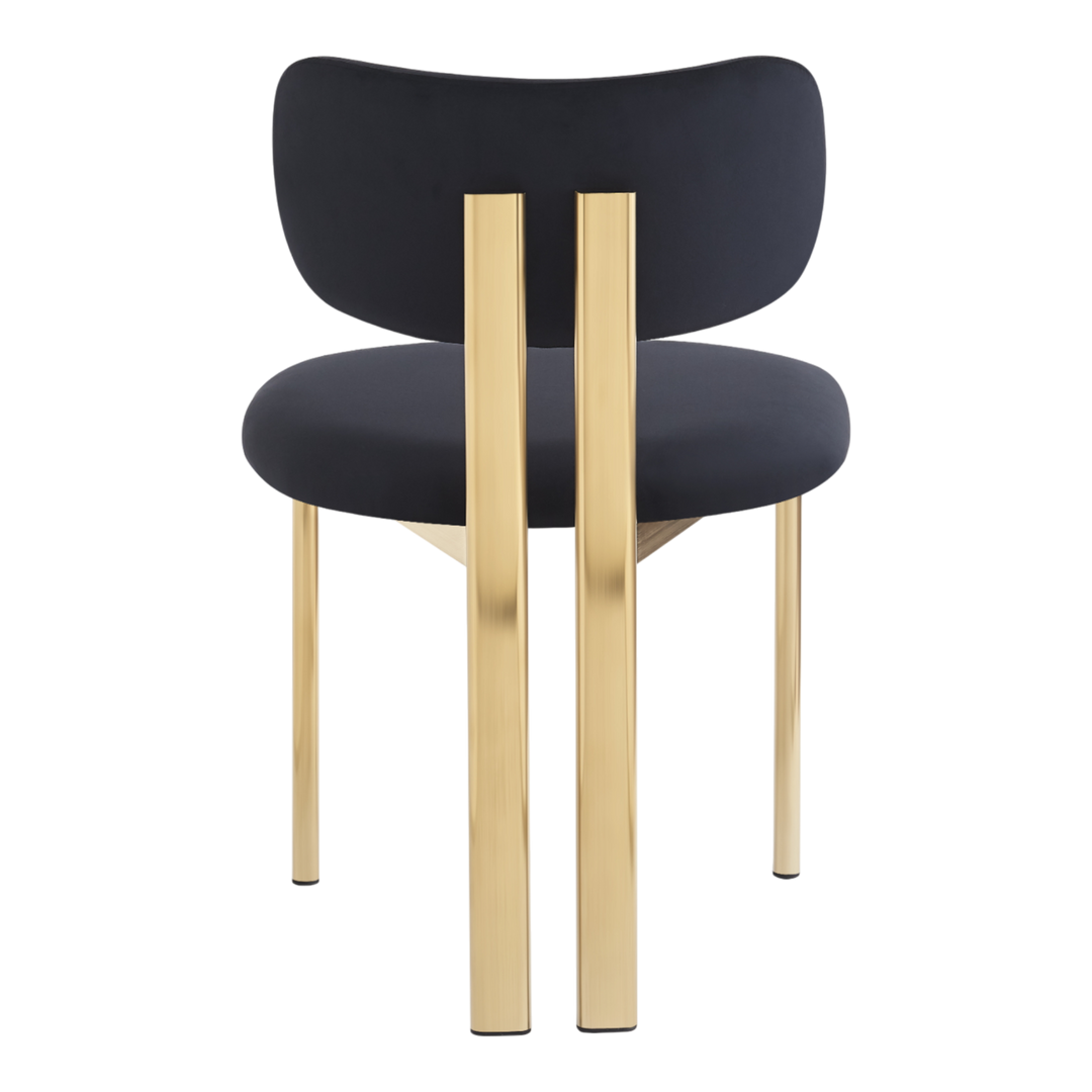 Claudio Dining Chair Black Velvet - Future Classics Furniture